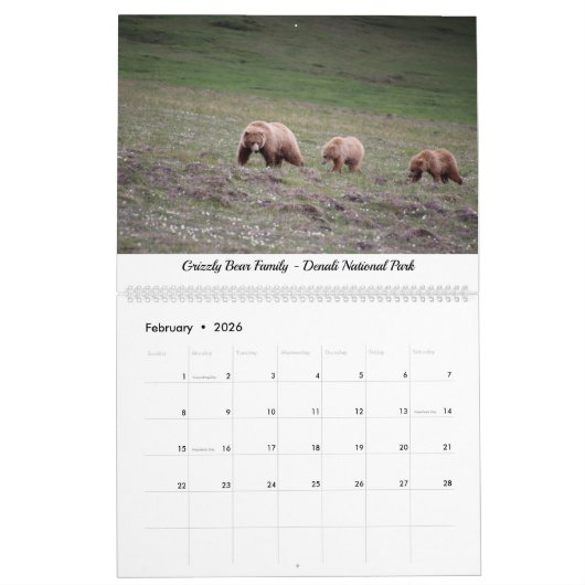 Alaska Calendar - Beschikbaar voor elk jaar! Kalender (Feb 2026)