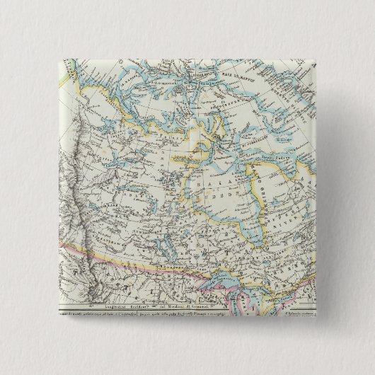 Alaska, Canada, Groenland Vierkante Button 5,1 Cm (Voorkant)