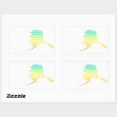 alaska chill fade rechthoekige sticker (Vel)