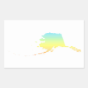 alaska chill fade rechthoekige sticker