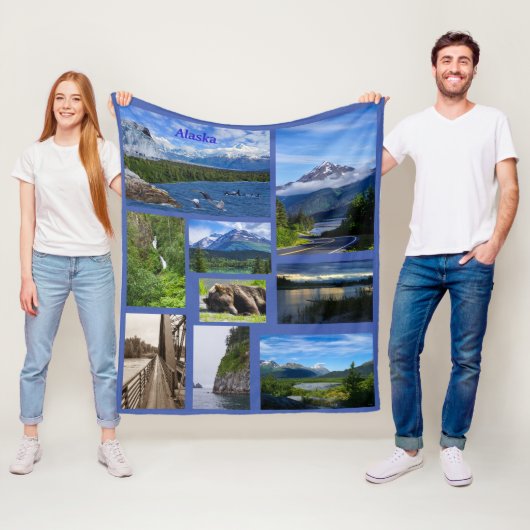 Alaska Collage Fleece Deken (In situ)