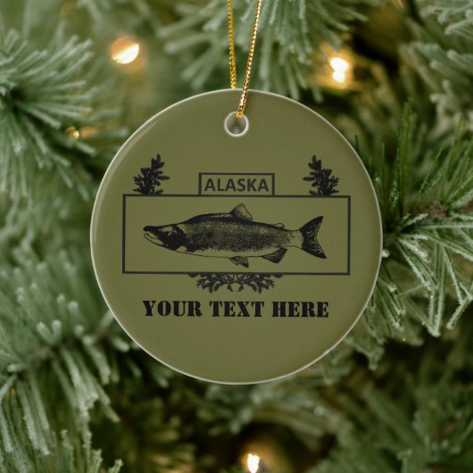 Alaska Combat Fisherman Badge Keramisch Ornament (Boom)