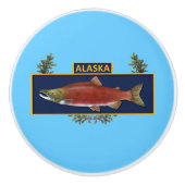 Alaska Combat Fisherman Badge Keramische Knop (Voorkant)