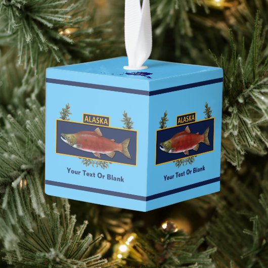 Alaska Combat Fisherman Badge Kubus Ornament (Boom)