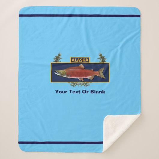 Alaska Combat Fisherman Badge Sherpa Deken (Voorkant)