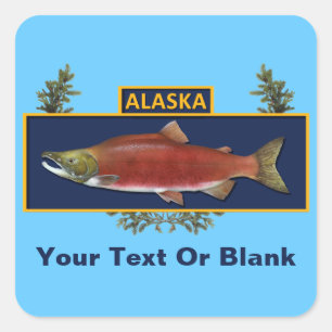 Alaska Combat Fisherman Badge Vierkante Sticker