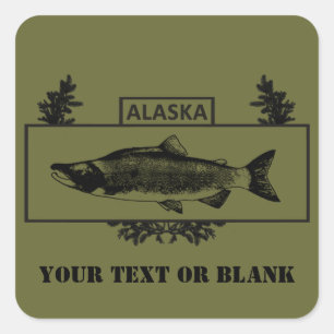 Alaska Combat Fisherman Badge Vierkante Sticker