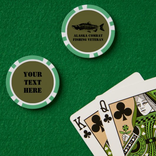 Alaska Combat Vissen Veteran Poker Chips (Pokertafel (Dubbel))