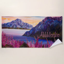 Alaska Cotton Snoep Mountain Beach Handdoek