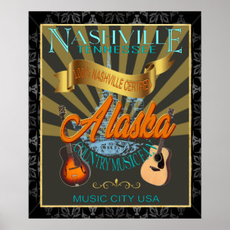 Alaska Country Music Fan Wall Poster