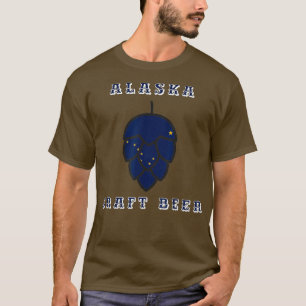 Alaska Craft Beer State Vlag Verenigde Staten T-shirt