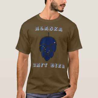 Alaska Craft Beer State Vlag Verenigde Staten T-shirt