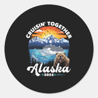 Alaska-cruise 2025 Familie Vrienden Groep Alaskaan Ronde Sticker