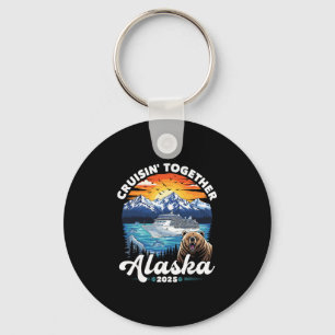 Alaska-cruise 2025 Familie Vrienden Groep Alaskaan Sleutelhanger