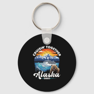 Alaska-cruise 2025 Familie Vrienden Groep Alaskaan Sleutelhanger