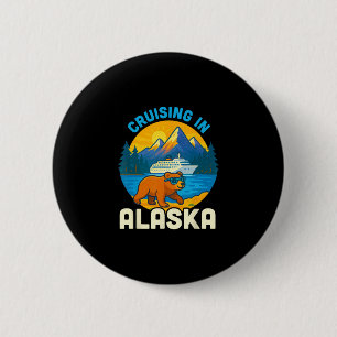 Alaska-cruise 2025 leuk ontwerp kinderen jongens m ronde button 5,7 cm
