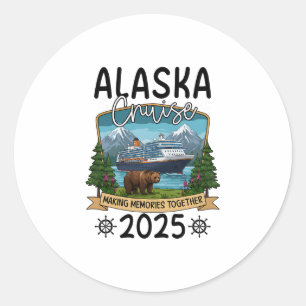 Alaska-cruise 2025 ronde sticker