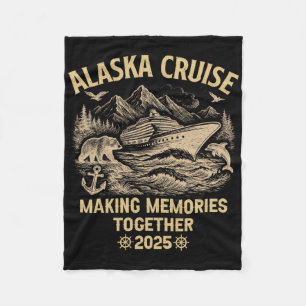 Alaska-cruise 2025 Samen varen Familie Vakantie Fleece Deken