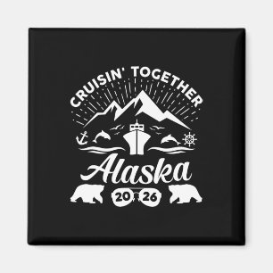 Alaska-cruise 2026 Familie Zomer Vakantie Reizen M Magneet