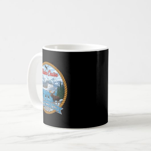 Alaska Cruise 2026 Matching Friends And Family Gro Koffiemok (Voorkant links)