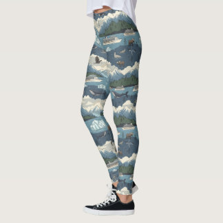 Alaska Cruise Avontuur Gletsjer Schip Ontwerp Leggings