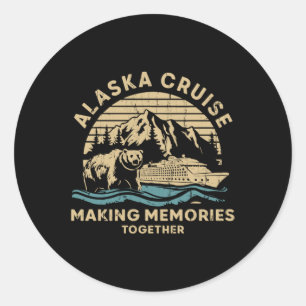 Alaska-cruise maakt herinneringen samen ronde sticker
