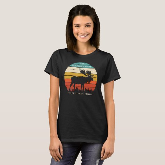 Alaska Cruise Ship Enbarkation Custom T-Shirt (Voorkant volledig)