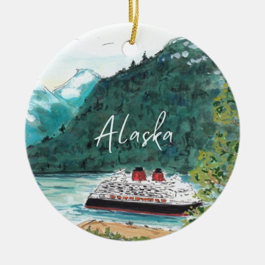 Alaska Cruise Ship Keramisch Ornament (Voorkant)