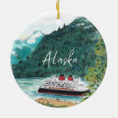 Alaska Cruise Ship Keramisch Ornament (Achterkant)