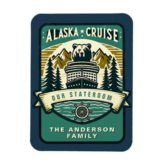 Alaska Cruise Ship Stateroom Magnet (Vertical)