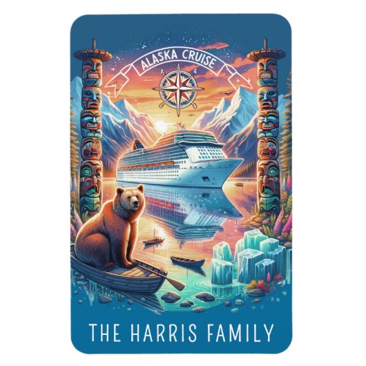 Alaska Cruise Ship Stateroom Magnet Magneet (Verticaal)