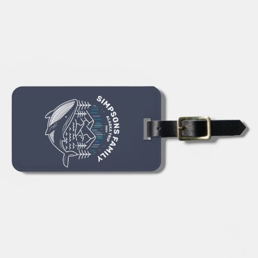 Alaska Cruise Trip Custom Family Matching Group Bagagelabel (Voorkant horizontaal)