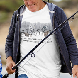 Alaska Cruise Vaart Toeristische Beer Eland Famili T-shirt