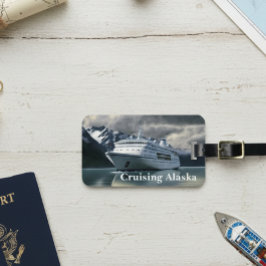 Alaska Cruise Vaartuig op Oceaan Bagagelabel