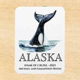 Alaska Cruise Zeilen Orca staart Aquarel  Magneet