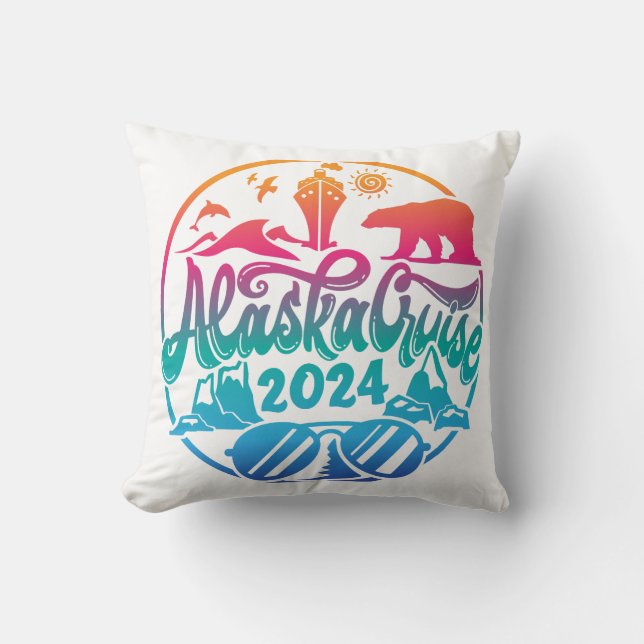 Alaska cruiseschip vakantie kussen ontwerp (Voorkant)