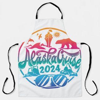 Alaska cruiseschip vakantie ontwerp schort