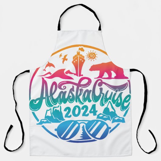 Alaska cruiseschip vakantie ontwerp schort (Voorkant)