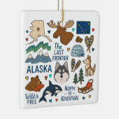 Alaska Custom Family Trip Keepsake Kerstmis Keramisch Ornament (Rechts)