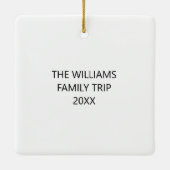 Alaska Custom Family Trip Keepsake Kerstmis Keramisch Ornament (Achterkant)