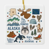 Alaska Custom Family Trip Keepsake Kerstmis Keramisch Ornament (Voorkant)