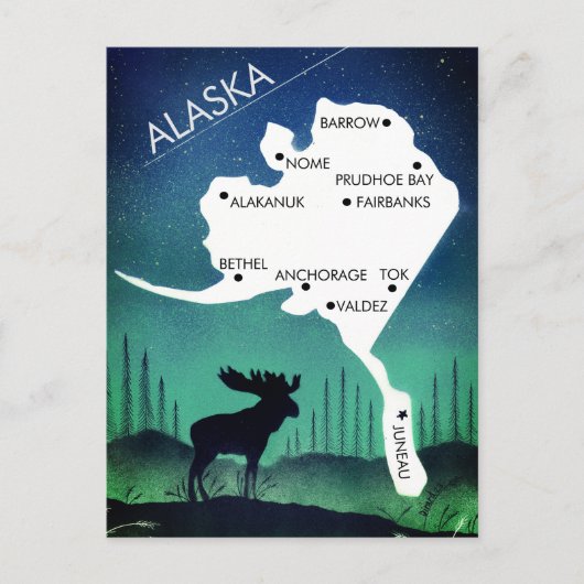Alaska de laatste grens briefkaart (Voorkant)