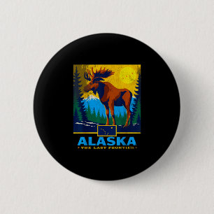Alaska de laatste grens eland natuur reizen ronde button 5,7 cm