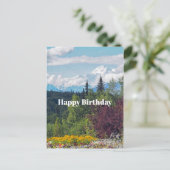 Alaska Denali Landschap Bloem Foto Verjaardag Briefkaart (Staand voorkant)