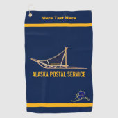 Alaska Dog Sled Postal Carrier Golfhanddoek (Voorkant)