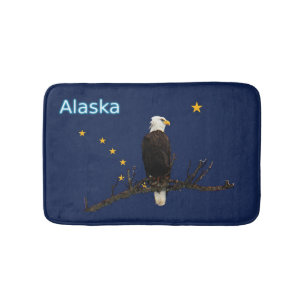 Alaska Eagle en Flag Badmat