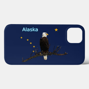 Alaska Eagle en Flag iPhone 13 Hoesje