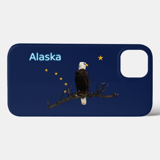 Alaska Eagle en Flag Case-Mate iPhone Case (Achterkant (horizontaal))