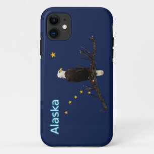 Alaska Eagle en Flag iPhone 11 Hoesje