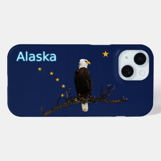Alaska Eagle en Flag Case-Mate iPhone Case (Achterkant (horizontaal))